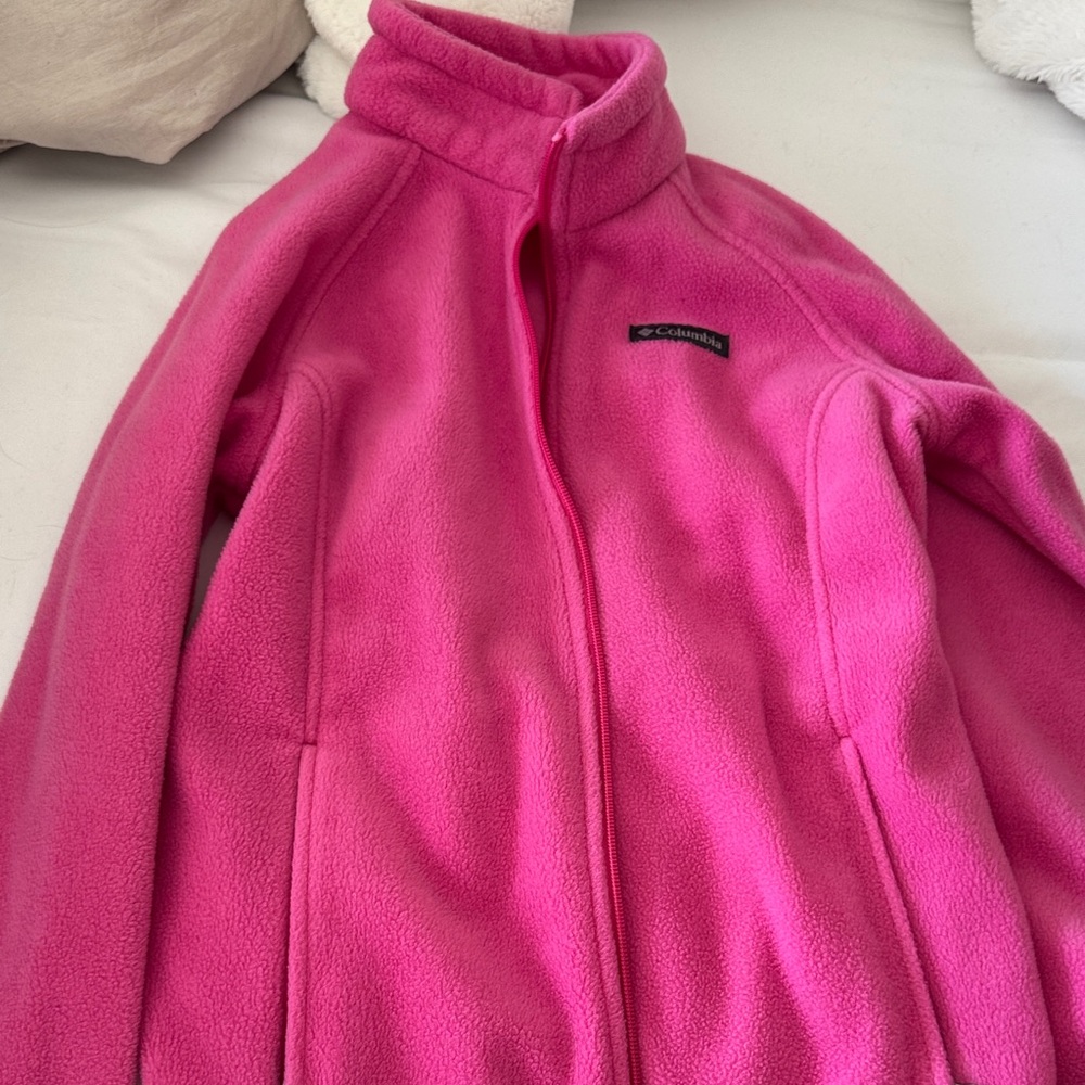 Columbia Hot Pink Full-Zip Fleece Jacket
